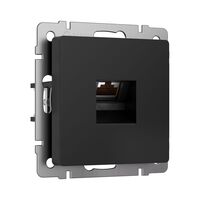 Розетка Ethernet RJ-45 cat. 6A экранированная (черный матовый) / W5120108