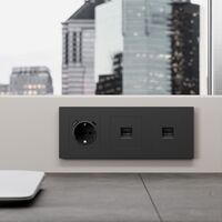 Розетка Ethernet RJ-45 cat. 6A экранированная (черный матовый) / W5120108