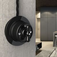 Выключатель на 4 положения двухклавишный Retro (черный) / W5620008