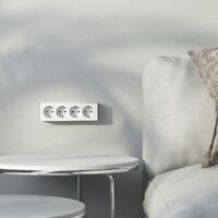 Розетка четверная с заземлением и шторками Gallant (белая) / W5072210