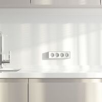 Розетка четверная с заземлением и шторками Gallant (белая) / W5072210