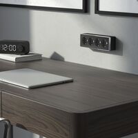 Розетка четверная с заземлением и шторками Gallant (черный/хром) / W5072258