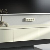 Розетка четверная с заземлением и шторками Gallant (слоновая кость) / W5072204