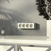 Розетка четверная с заземлением и шторками Gallant (слоновая кость) / W5072204