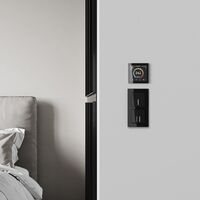 Умный сенсорный терморегулятор с LCD дисплеем (черный) / W1851108