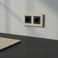 Рамка на 2 поста (шампань, Slab) / W0022911