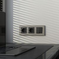 Рамка на 3 поста (дымчатый, Slab) / W0032917