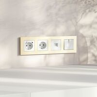 Рамка на 4 поста (шампань, Slab) / W0042911