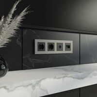 Рамка на 4 поста (дымчатый, Slab) / W0042917