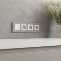 Рамка на 4 поста (дымчатый, Slab) / W0042917