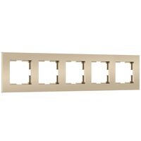 Рамка на 5 постов (шампань, Slab) / W0052962