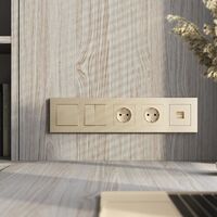 Рамка на 5 постов (шампань, Slab) / W0052962