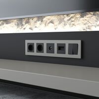 Рамка на 5 постов (дымчатый, Slab) / W0052917