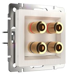 Акустическая розетка (перламутровый рифленый) / WL13-AUDIOx4
