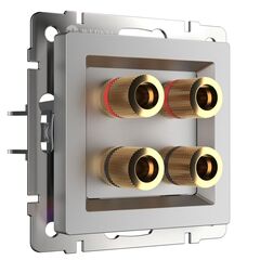 Акустическая розетка (серебряный) / WL06-AUDIOx4