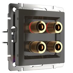 Акустическая розетка (серо-коричневый) / WL07-AUDIOx4