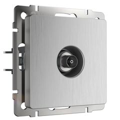 ТВ-розетка оконечная (cеребряный рифленый) / W1183009