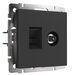 Розетка ТВ+Ethernet RJ-45 6 cat.(черный матовый) / W1181308