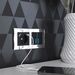 Сенсорный выключатель двухклавишный с функцией Wi-Fi (черный) / W4520608